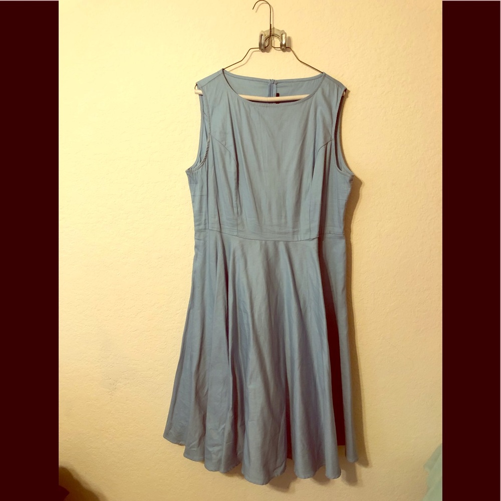 Sky blue swing dress
